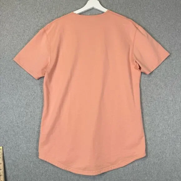 BYLT Premium Basics Mens Size Large Drop Cut Lux Shirt Orange Short Sleeves - Picture 4 of 8